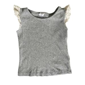 Gap Ribbed Tank Toddler Girls with‎ Eyelet Sleeves Size 5 Years